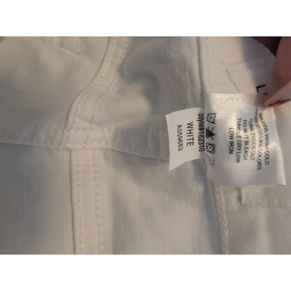 Lila Ryan Jeans Women's 30 Mid-Rise‎ Skinny Denim White Distressed